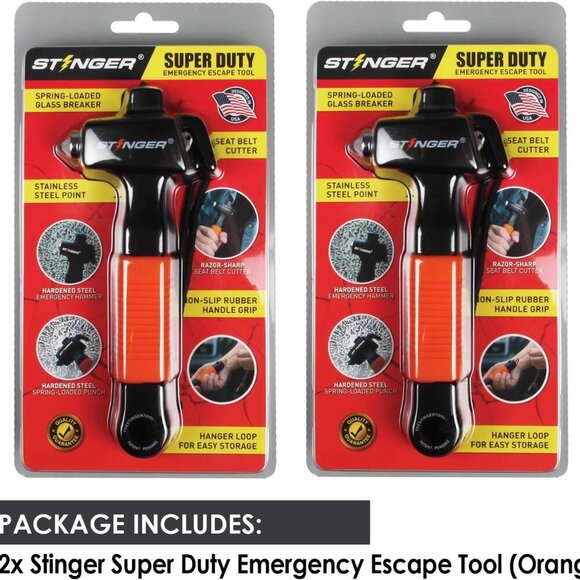 Super Duty Car Emergency Escape Tool, Hardened Carbon Steel Vehicle Safety Hamme - Picture 6 of 6